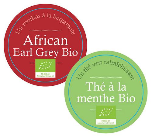 Pack Rooibos African Earl Grey et Th&eacute; Vert Menthe Bio - Vrac 2 x 100 g - COMPTOIR FRAN&Ccedil;AIS DU TH&Eacute;