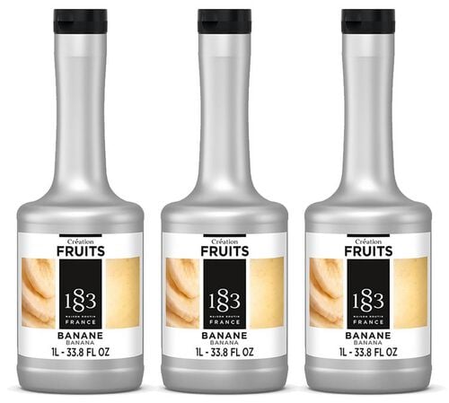 Lot de 3 pur&eacute;e de fruit Cr&eacute;ation Fruits 1883 - Banane - 3 x 1 L