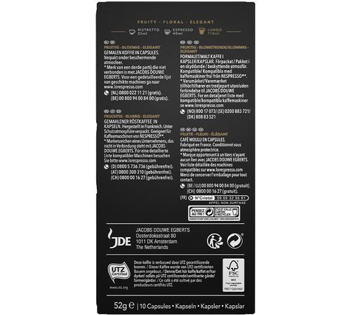 10 capsule compatibili Nespresso* Original Lungo Elegante &ndash; L'Or Espresso image number 1