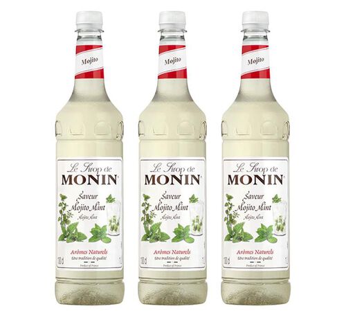 Sirop saveur Mojito Mint (sans alcool) - Bouteille plastique 3 X 1 L - MONIN
