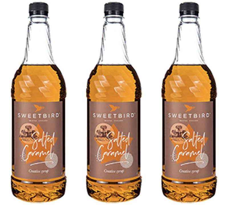 Lot de 3 Sirops Caramel beurre sal&eacute; 3 x 1L - SWEETBIRD image number 0