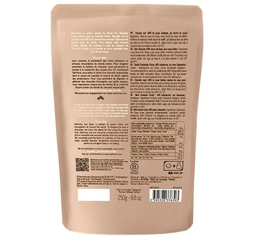 Pr&eacute;paration pour Chocolat Chaud Copeaux Chocolat Nyangbo 68% Cacao - Vrac 250 g - VALRHONA image number 2