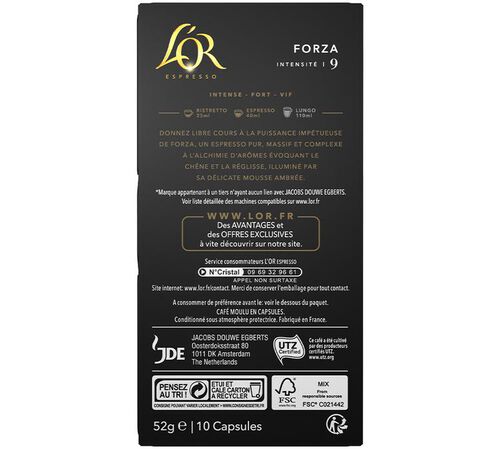 10 capsule compatibili Nespresso* Original Forza &ndash; L'Or Espresso image number 1