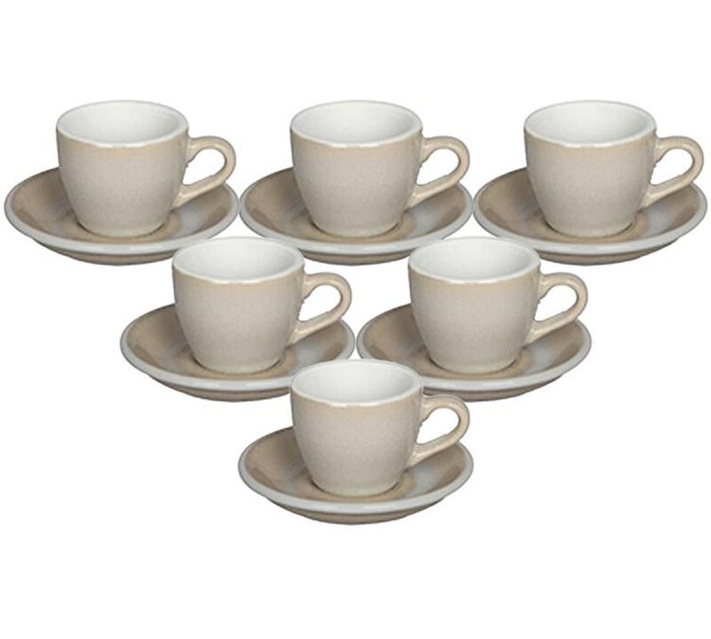6 tasses Espresso 80 ml + 6 sous tasses "Ivory" - Loveramics image number 0