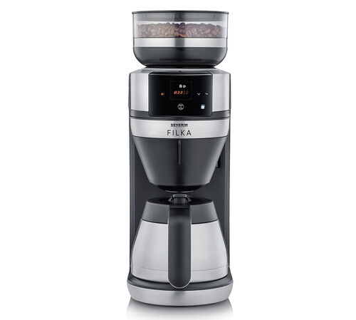 Cafeti&egrave;re filtre domestique - FILKA 2.0 / inox / noir mat /1520 W /5 en 1 - SEVERIN - Parfait &eacute;tat