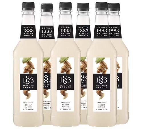 Sirop Orgeat - Bouteille plastique - 6 x 1L - 1883 ROUTIN
