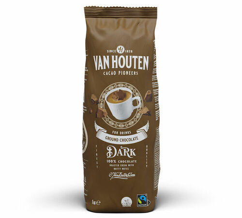 Poudre Chocolat R&acirc;p&eacute; Chocolat Noir 100% Chocolat - Vrac 1 kg - FAIRTRADE - VAN HOUTEN