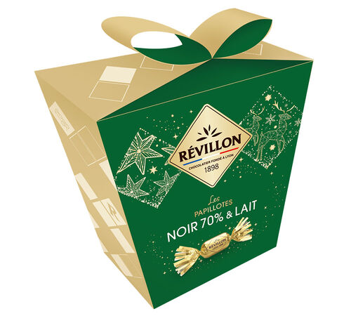 Pochette No&euml;l - Assortiment chocolat noir 70% & lait - 300g - REVILLON