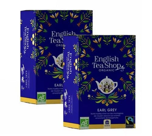 Pack Th&eacute; Noir Earl Grey Bio & Equitable - 2 x 20 sachets - FAIRTRADE - ENGLISH TEA SHOP
