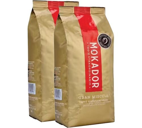 2 x 1 kg - Caf&eacute; en grain - 100% Straordinario Gran Miscela - MOKADOR CASTELLARI