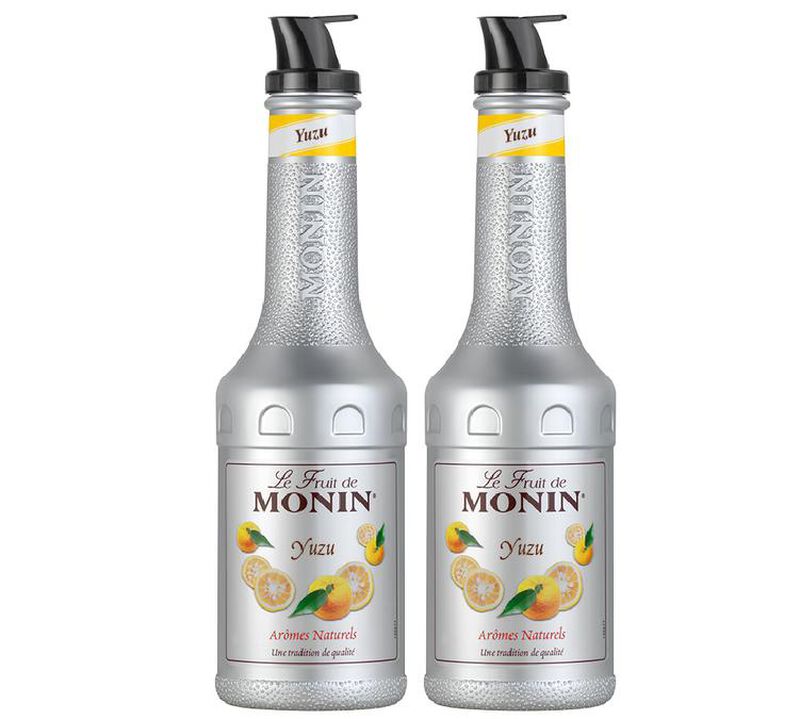 Lot de 2 pur&eacute;es de fruits 1L - Yuzu - MONIN image number 0