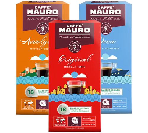 54 dosettes ESE - D&eacute;gustation de caf&eacute;s au caract&egrave;re intense - CAFFE MAURO