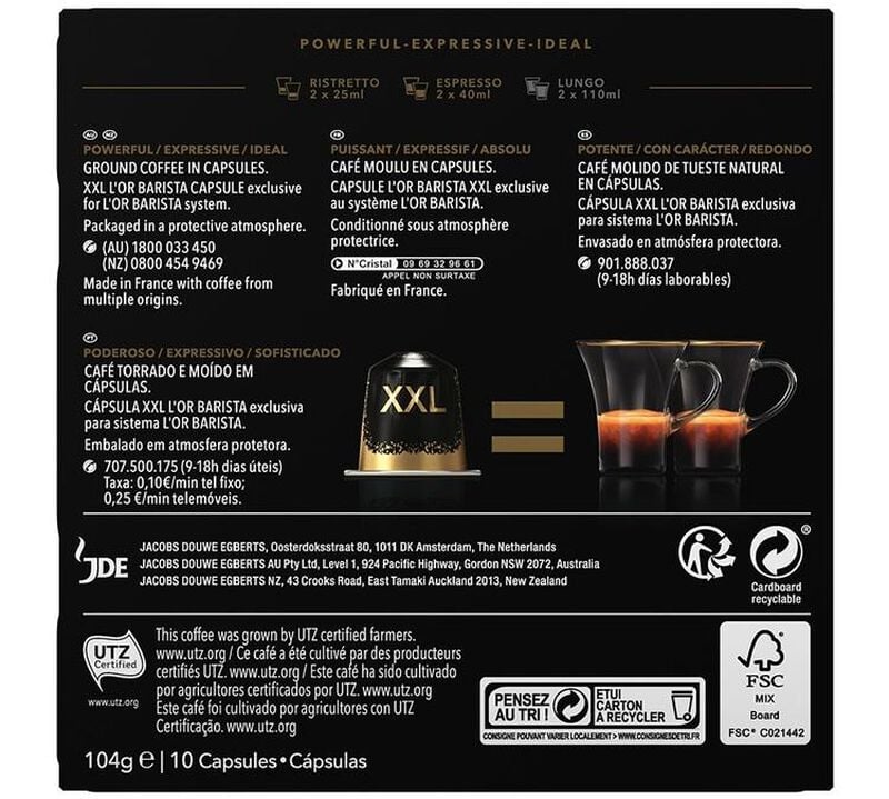 L'Or Barista XXL Double Ristretto Pods x 50 image number 2