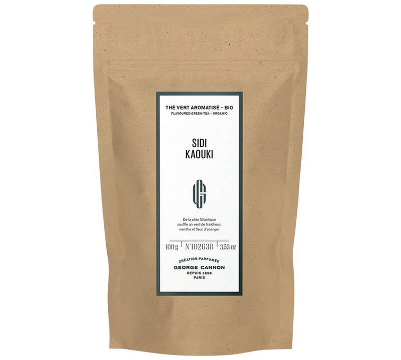 George Cannon Sidi Kaouki organic flavoured green tea - 100g loose leaf tea image number 1