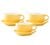3 tasses Latte Bowl et sous-tasses Jaune 25 cl - ORIGAMI image