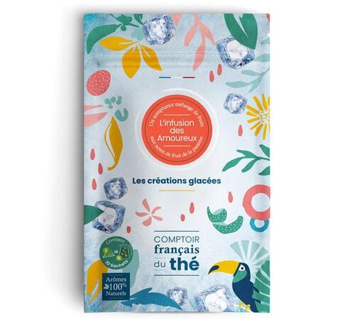Infusion glac&eacute;e l'Infusion des amoureux - 10 sachets - COMPTOIR FRAN&Ccedil;AIS DU TH&Eacute;