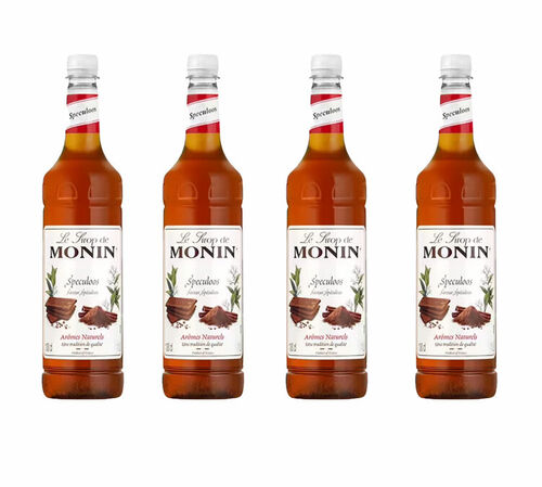 4x1L Sirop Monin saveur Speculoos - Bouteille plastique - 1L