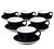 6 Tasses Caf&eacute; Latte et sous-tasses Egg 30cl Black - Loveramics image