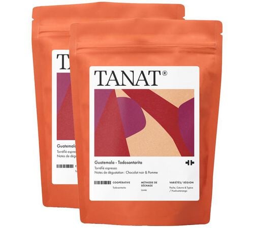 2 x 200 g - Caf&eacute; en grain - Guatemala Todosantarita - TANAT