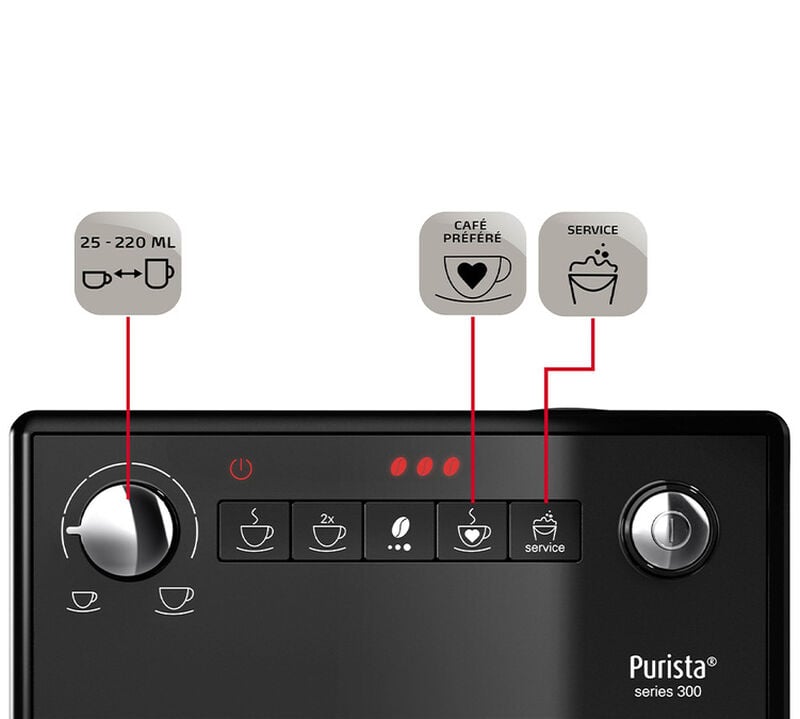 Expresso Broyeur MELITTA Purista&reg;  F230-104 noir mat image number 6