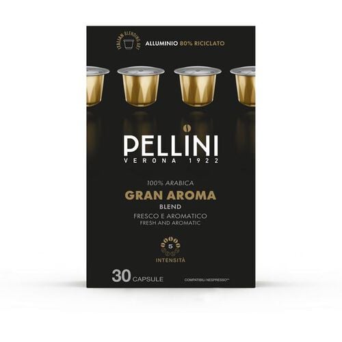 30 capsules compatibles Nespresso* Original Gran Aroma - PELLINI