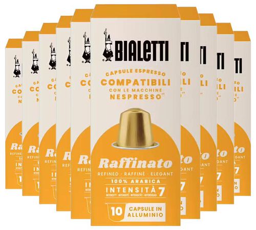 100 Nespresso* Original kompatible Kapseln Raffinato  &ndash; Bialetti