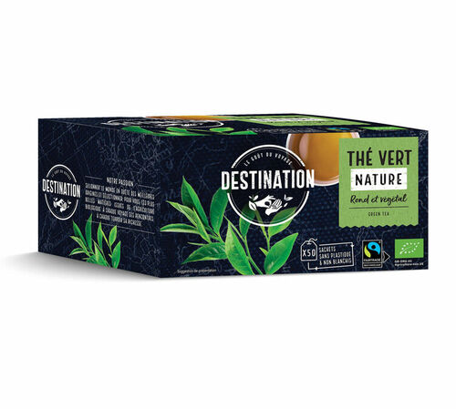 50 sachets th&eacute; vert nature Bio - Fairtrade - Destination