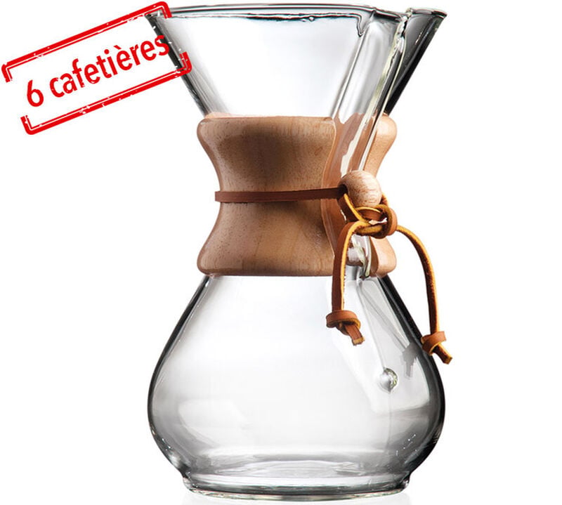 Chemex Cafeti&egrave;re en verre 6 tasses x 6 image number 0