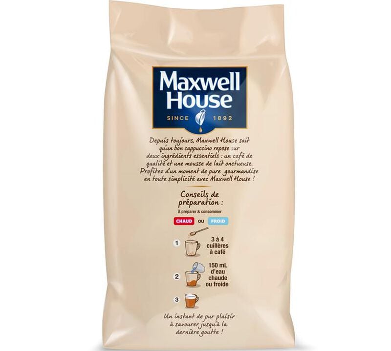 Maxwell House Instant Coffee Hazelnut Cappuccino - 340g image number 1