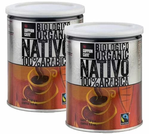 2 x 250 g - Caf&eacute; en grain - Nativo 100% Arabica Bio - Fairtrade - GOPPION CAFF&Egrave;