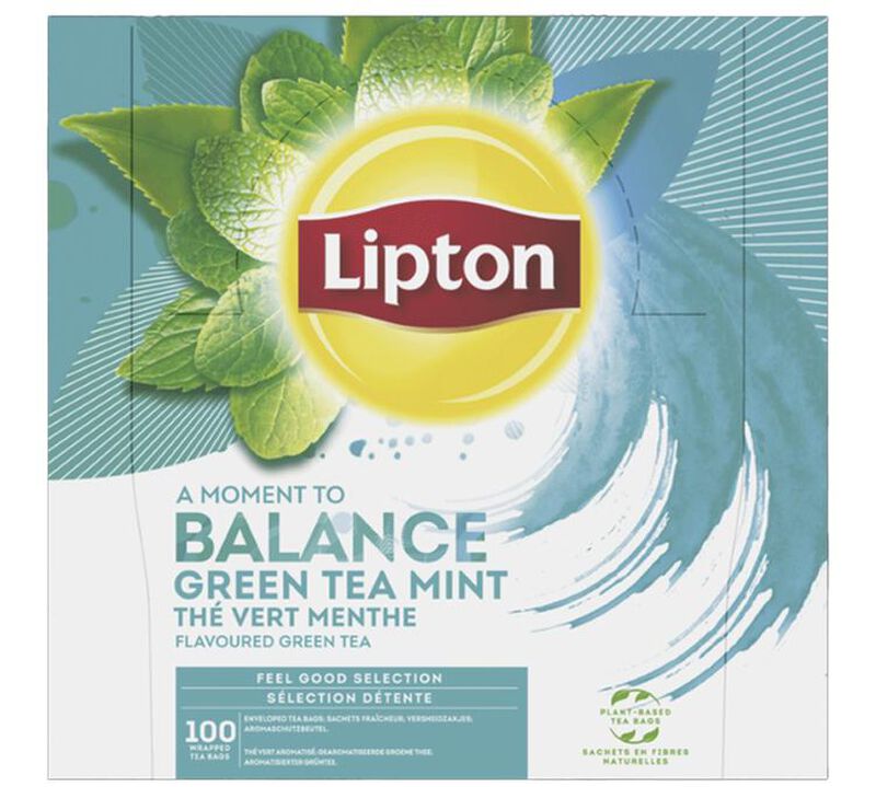 Th&eacute; Vert Menthe Feel Good Selection - 100 sachets - LIPTON image number 0