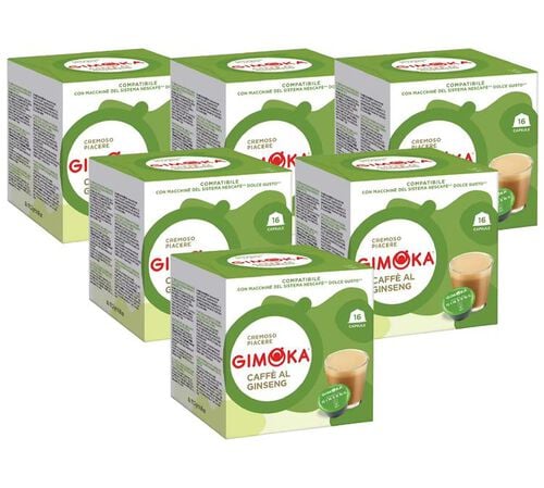 96 capsules compatibles Nescaf&eacute;* Dolce Gusto* Espresso caff&egrave; al ginseng - GIMOKA