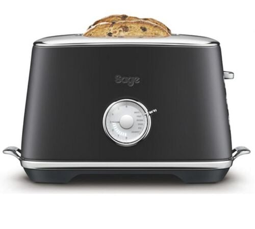 Sage - 2-Schlitz Toaster Luxe Toast Select - Black truffle image number 1