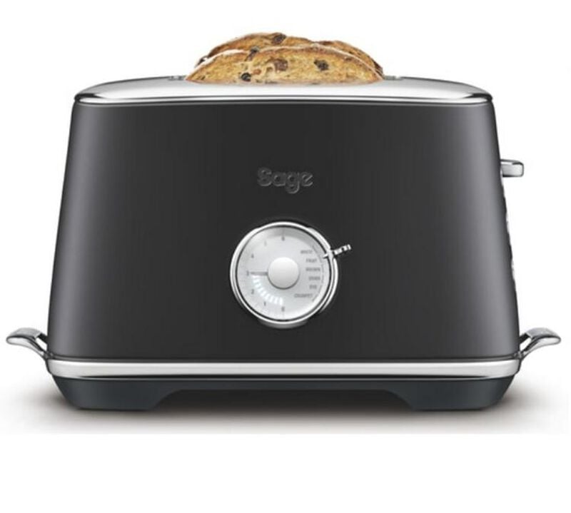 Sage - 2-Schlitz Toaster Luxe Toast Select - Black truffle image number 1