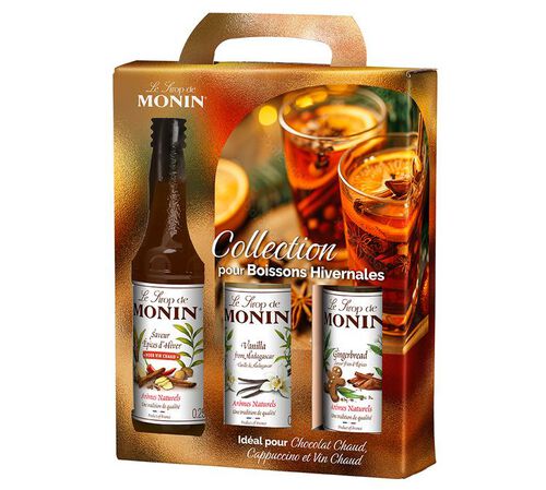 Coffret de sirops pour boissons hivernales - 3 x 25 cl - MONIN