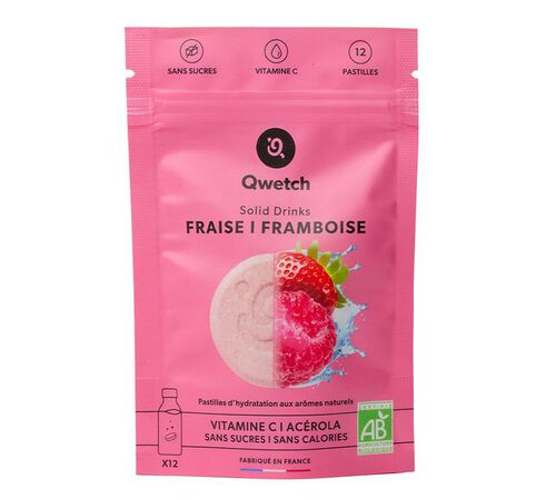 Solid drinks fraise et framboise bio - 12 pastilles - QWETCH image number 2