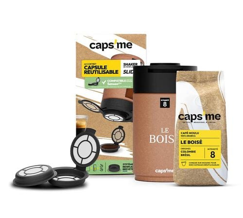 Capsules r&eacute;utilisables compatibles Senseo&reg; - Coffret Slide compatible Senseo&reg; - CAPS'ME