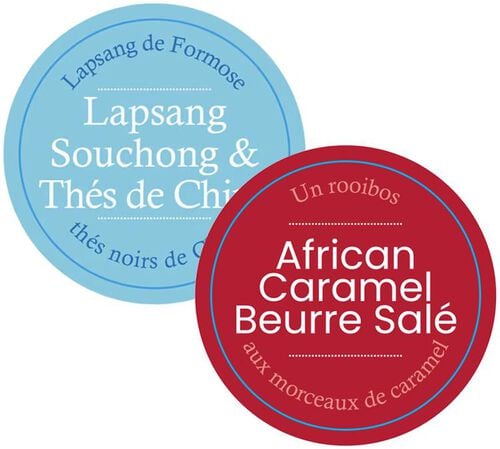 Rooibos African Caramel et Lapsang Souchong et Th&eacute;s de Chine - Vrac 2 x 100 g - COMPTOIR FRAN&Ccedil;AIS DU TH&Eacute;