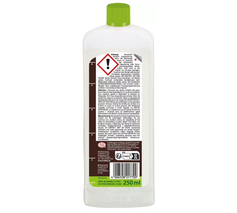 Melitta Fl&uuml;ssigentkalker Anti Calc Bio 6 x 250 ml image number 1
