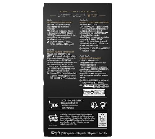 10 Nespresso* Original Compatible Capsules Lungo Profondo &ndash; L'OR ESPRESSO image number 1