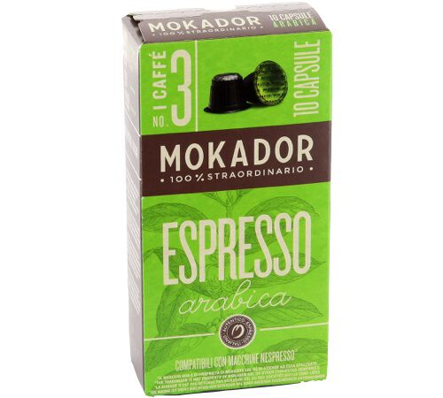10 capsules compatibles Nespresso* Original Arabica - MOKADOR CASTELLARI