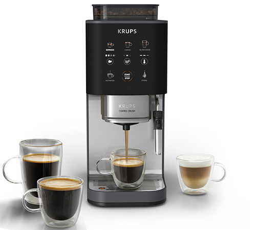 Machine expresso broyeur KRUPS Coffee Crush Milk SA404BE1 - Noire image number 1