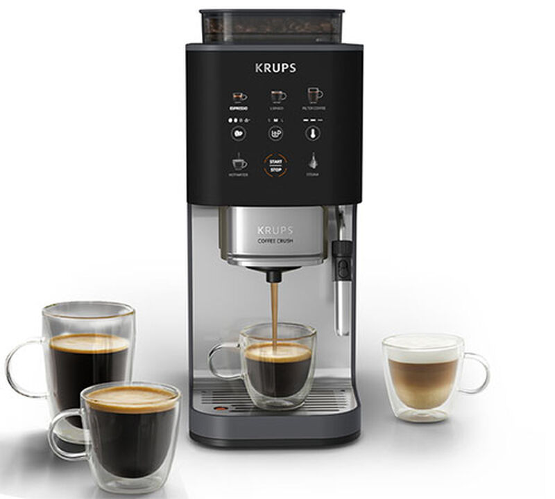 Machine expresso broyeur KRUPS Coffee Crush Milk SA404BE1 - Noire image number 1