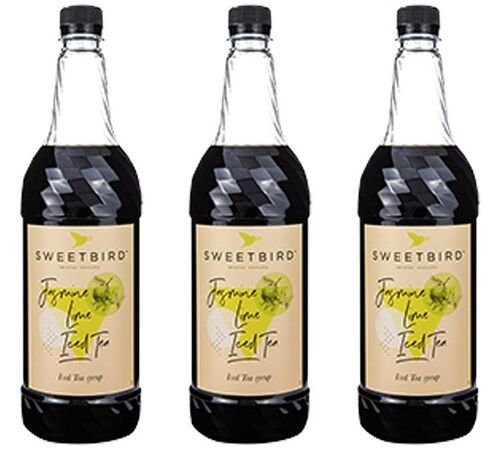 Lot de 3 Sirops Th&eacute; glac&eacute; jasmin et citron 3 x 1L - SWEETBIRD