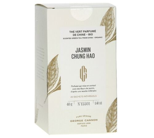Th&eacute; Vert Jasmin Chung Hao Pure Origine Bio - 20 sachets - GEORGE CANNON