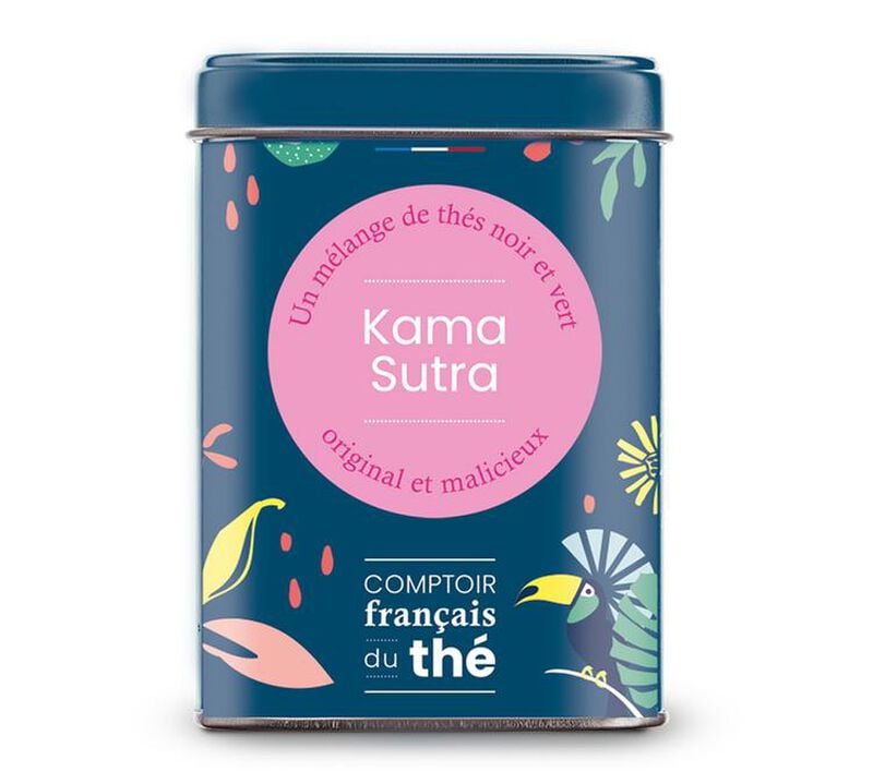 Bo&icirc;te Th&eacute; Vert et Noir Kama Sutra - Vrac 100 g - COMPTOIR FRAN&Ccedil;AIS DU TH&Eacute; image number 0