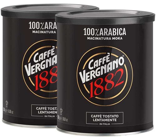 2 x 250 g -Caf&eacute; moulu - Moka 100% Arabica - CAFF&Egrave; VERGNANO