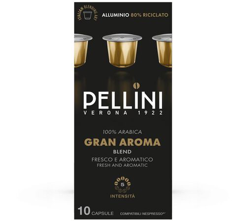 10 Capsules compatibles Nespresso* Original - Gran Aroma - PELLINI
