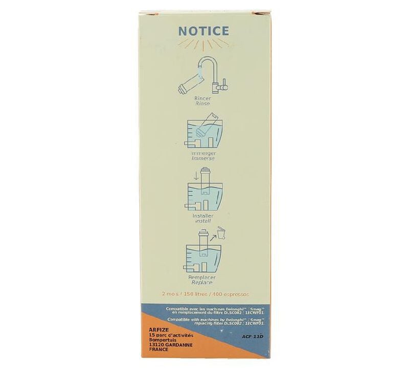 Cartouche filtrante compatible DELONGHI (DLSC002) - ARFIZE image number 2