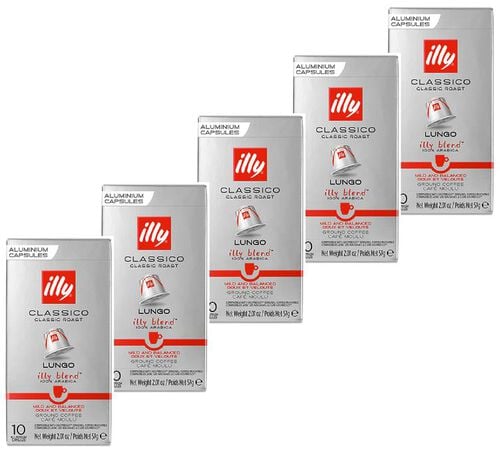 50 Nespresso* Original Compatible Capsules Lungo Classico Roast &ndash; ILLY
